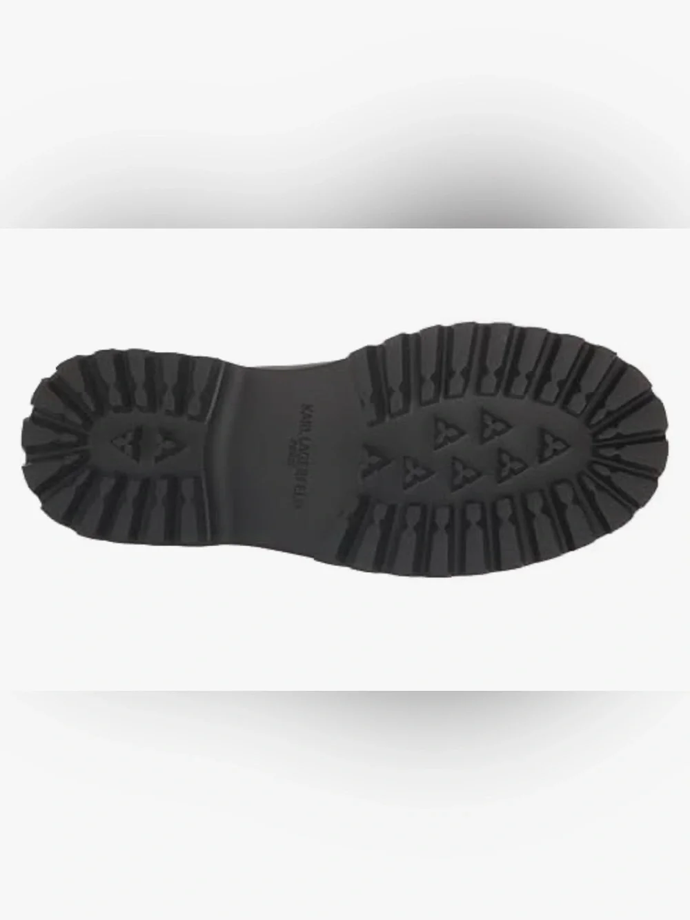 Karl Lagerfeld Black Leather Pearl & Chain Loafers
